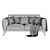 Modern Flexform Romeo Compact Sofa 3D model small image 3