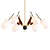 Elegant Stilnovo Chandelier 3D model small image 1