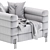 Elegant York Chair Set 3D model small image 7