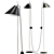 Elegant Monachella Floor Lamp 3D model small image 1