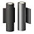 Caliber Outdoor LED Wall Sconce 3D model small image 3