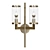 K&W Liaison Double Arm Sconce 3D model small image 1