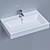 Laufen Wall Hung Wash Basin: Sleek Design, Reliable Quality 3D model small image 2
