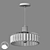 Elegant Glass Edge Chandelier 3D model small image 2