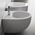Rexa Design About.2 Wall-Hung WC & Bidet: Minimalistic Elegance 3D model small image 3
