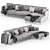 Sleek Corner Sofa by Egoitaliano 3D model small image 1