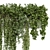 Rustic Hanging Plants in Concrete Pot 3D model small image 3