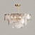 Elegant Smoked Glass Disc Chandelier 3D model small image 3