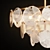 Elegant Smoked Glass Disc Chandelier 3D model small image 8