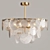 Elegant Smoked Glass Disc Chandelier 3D model small image 11