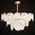 Elegant Smoked Glass Disc Chandelier 3D model small image 12