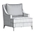 Stylish Rowe Accent Armchair 3D model small image 5
