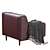 Crosby Leather Armchair: Stylish & Comfortable 3D model small image 7