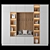 Modern Rustic Wood Wardrobe 3D model small image 1