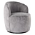 Velvet Grey Swivel Armchair - JYSK BOESLUNDE 3D model small image 1