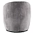 Velvet Grey Swivel Armchair - JYSK BOESLUNDE 3D model small image 3