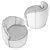 Velvet Grey Swivel Armchair - JYSK BOESLUNDE 3D model small image 6