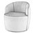 Velvet Grey Swivel Armchair - JYSK BOESLUNDE 3D model small image 7