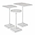 Kaela Arteriors: Elegant Brass and Glass Side Tables 3D model small image 2