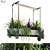 Modern Metal Box Plant Set 3D model small image 1