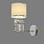 Title: Zaffiro Chrome Wall Lamp by Eurosvet 3D model small image 2