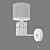 Title: Zaffiro Chrome Wall Lamp by Eurosvet 3D model small image 3