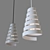 Storm Pendant: Eurosvet 50058/1 - Sleek Silver & White 3D model small image 2