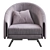 Modern Comfort: Bonaldo Saddie Armchair 3D model small image 2