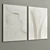 Plaster Duo Frame: Elegant Interior Decor 3D model small image 3