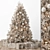 Frosty Holiday Delight - Cream and White Christmas Tree 3D model small image 1