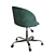 Ergonomic Office Chair with Metal Legs 3D model small image 2