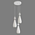 OM Pendant Lamp: Glass Shades, Chrome Finish (Eurosvet 50202/3) 3D model small image 2
