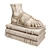 Ancient Roman Marble Foot Sculpture 3D model small image 1