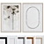 Modern Set of 2 Picture Frames with Abstract Branch Design 3D model small image 1