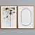 Modern Set of 2 Picture Frames with Abstract Branch Design 3D model small image 2