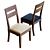 Elegant Basque Dining Chair 3D model small image 2