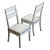 Elegant Basque Dining Chair 3D model small image 6