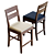 Crate & Barrel Basque Bar Stool: Solid Wood, Timeless Design 3D model small image 2