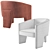 Elegant Grayson Fae Chair 3D model small image 6