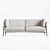 Cloud LN3 2: Warm Black with Hot Madison 724 Double Sofa 3D model small image 3