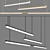 Sleek Sequenced Linear Pendant 3D model small image 2