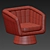 Minimalist Modern Armchair 3D model small image 3