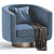 Luxurious Velvet Armchair 3D model small image 1