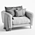 Squishmeister Loaf Armchair: Ultimate Comfort in an Elegant Design 3D model small image 7