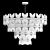 Elegant Marble Plate Chandelier 3D model small image 2