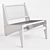 Elegant Kangaroo Lounge Chair 3D model small image 2