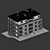 Modern Multi-storey Apartment House 3D model small image 7