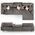 Modern Corner Sofa: Egoitaliano Gloria 3D model small image 3