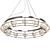 Sleek 12-Light Carcass Pendant 3D model small image 5