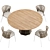 Sophie Ola Dining Set 3D model small image 3